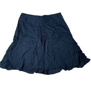 Mossimo Black 100% Cotton Tiered Smocked Midi Skirt - Size 18W